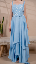 Load image into Gallery viewer, Amalfi Layered Skirt in Blue