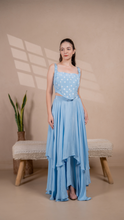 Load image into Gallery viewer, Amalfi Layered Skirt in Blue