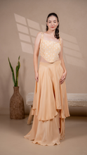 Load image into Gallery viewer, Amalfi Layered Skirt in Peach